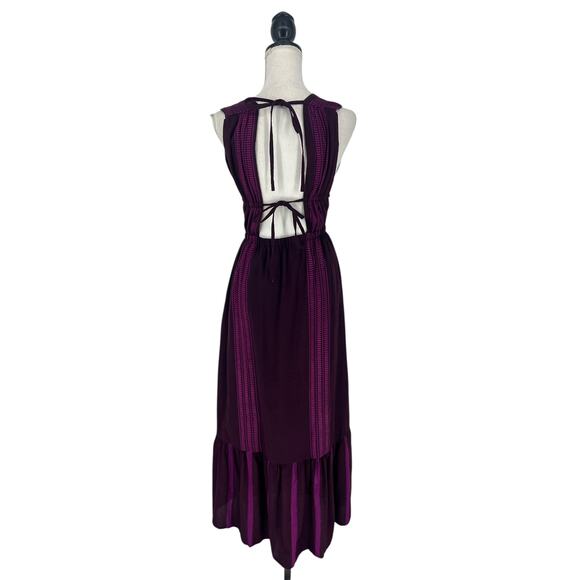 Lemlem Lelisa V-Neck Dress in Jordanos Burgundy - Picture 11 of 14